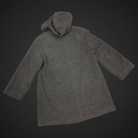Marisa Minicucci Coat Gray Wool Blend Magnetic Close Swing Jacket Size 6 Hooded - Picture 2 of 15